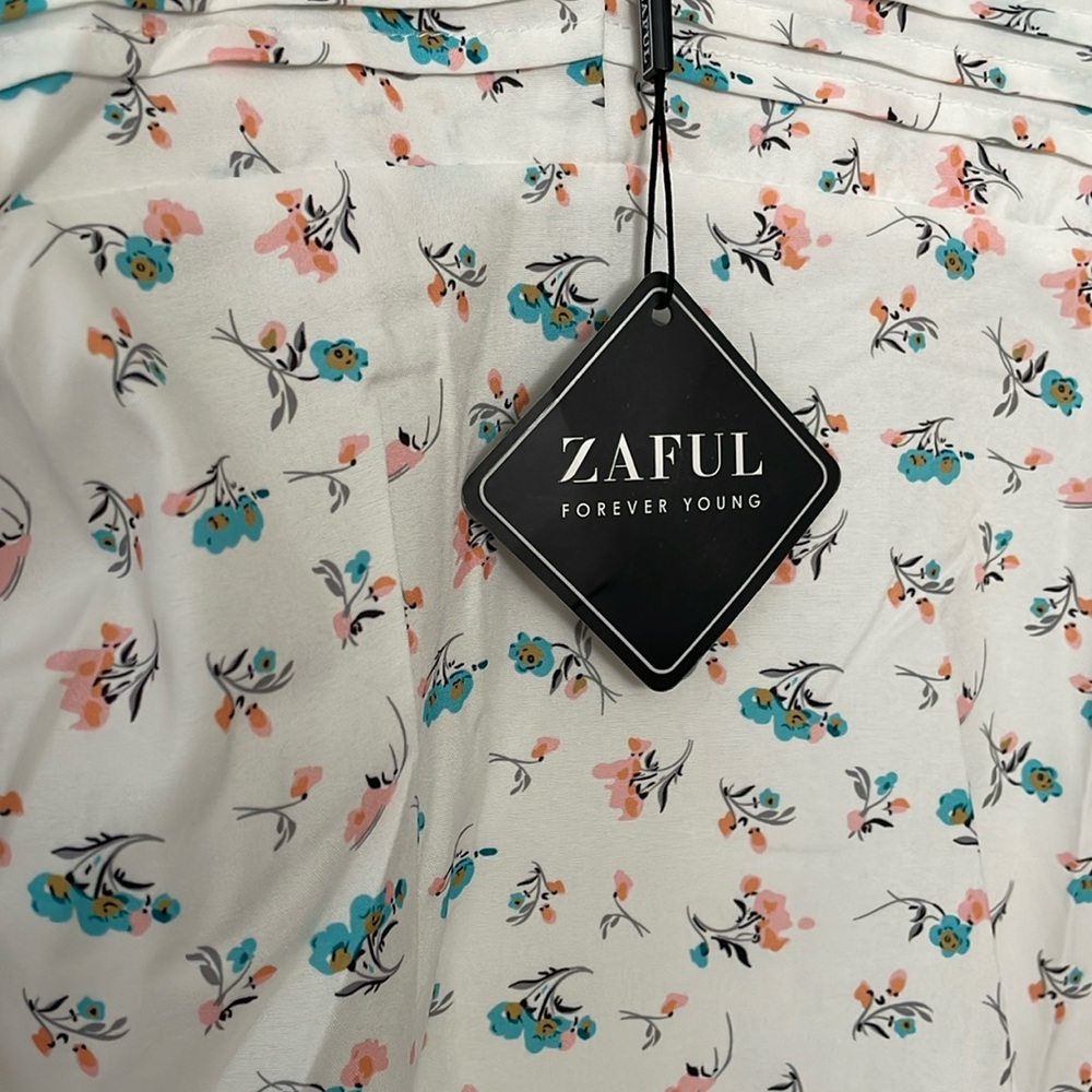 Zaful forever young midi white floral dress